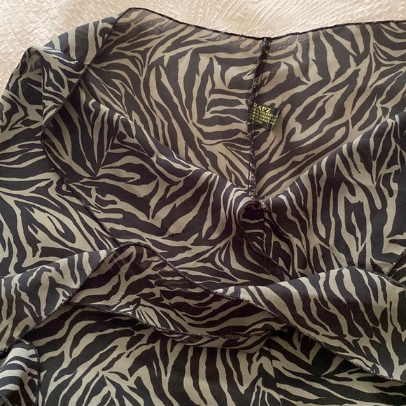 Ladies zebra print pants with tie waist - Picture 1 of 4